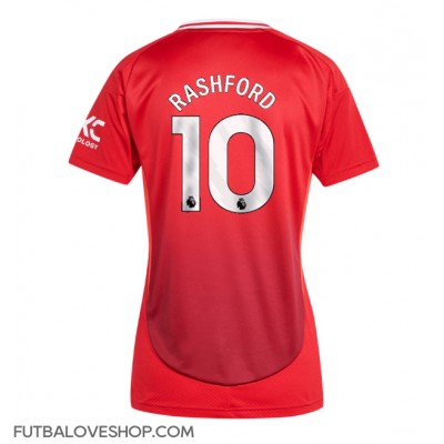 Dres Manchester United Marcus Rashford #10 Domáci pre Ženy 2024-25 Krátky Rukáv Dres Manchester United Marcus Rashford #10 Domáci pre Ženy 2024-25 Krátky Rukáv